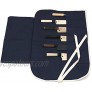 Yoshihiro Cotton Knife Pouch bag Japanese Sushi Chef Knife Accessories 6 Slots Dark Navy