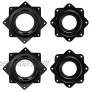 2 Pcs 4 Inch and 2 Pcs 3 Inch Square Lazy Susan Turntable Bearings 4” Square Ball Bearing Swivel Plate with 300lbs Capacity 3” Rotating Disc with 150 Pound Capacity Black