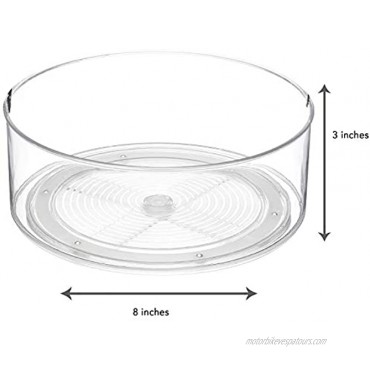 Home Intuition Round Plastic Lazy Susan Turntable Food Storage Container for Kitchen