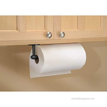 iDesign Orbinni Wall Mounted Metal Paper Towel Holder Roll Organizer for Kitchen Bathroom Craft Room 13.75 x 2.5 x 4.25 Matte Black