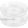 Roninkier Clear Lazy-Susan Turntable Cabinet-Organizer – 2-Pack 11-Inch Lazy Susan Spice-Rack Storage – Plastic Lazy Susan for Fridge Refrigerator Pantry