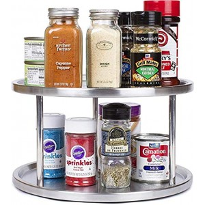Simpli-Magic Lazy Susan 2-Tier Brushed Stainless Steel