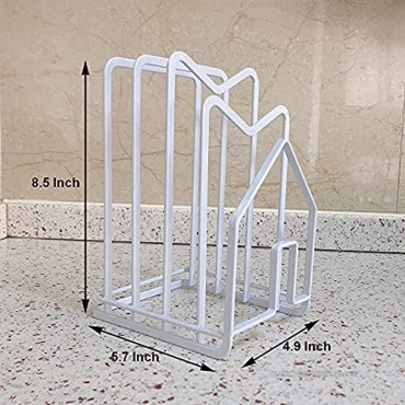Cutting Board Rack Lid and Chopping Board Block Shelf Organizer Multilayer Stand Holder Kitchen Countertop Pot Pan Store Rack Color White