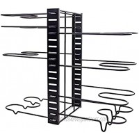 Pot Rack Organizers Lid Organizer for Pots and Pans 8 Tiers Pots and Pans Organizer with 3 DIY Methods Adjustable Pot Lid Holders Pan Rack for Kitchen Counter and Cabinet by KAUKKO Upgrade Version
