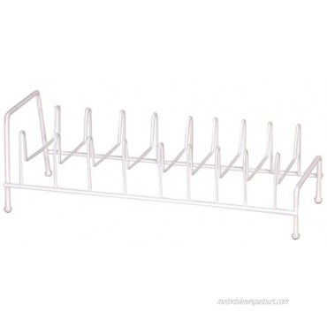 Rocky Mountain Goods Lid Rack for Pots and Pans Kitchen Lid Rack Organizer Holds up to 8 Lids White Rustproof finish Rubberized grip feet
