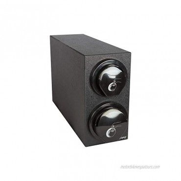San Jamar L2912BK Polystyrene EZ-Fit Lid Dispenser Box System with 1 L2200C and 1 L2400C in-Counter Lid Dispenser 7-3 4 Width x 15-1 8 Height x 25-3 8 Depth Black
