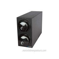 San Jamar L2912BK Polystyrene EZ-Fit Lid Dispenser Box System with 1 L2200C and 1 L2400C in-Counter Lid Dispenser 7-3 4 Width x 15-1 8 Height x 25-3 8 Depth Black