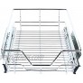 Kitchen Cabinet Pull Out Basket,Chromed metal Sliver 12.4 W x17.3 D x 5.3 H Sliding Organizer Drawer