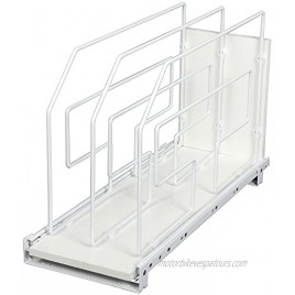 Knape & Vogt TDRO9-W 9 in. Roll Out Tray Divider Cabinet Organizer White