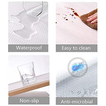 Bloss 6 PCS Shelf Mats Refrigerator Liners Refrigerator Pads Can Be Cut Fridge Mats Drawer Table Placemats for Home Kitchen – Clear 11.4 x 17.7 Inch