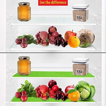 BULLETSHAKER Fruit and Veggie Life Extender Liner by Tenquest 4-Pack 15X14 Inch Refrigerator Shelf Produce Saver Extends Life and Keeps Refrigerator Fresh Prevents Spoilage