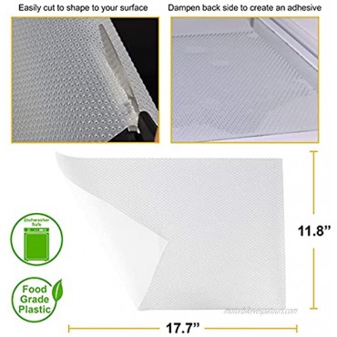 Clear Refrigerator Liners for Shelves Washable – 9 pc Customizable Washable Refrigerator Liners Shelf Liners for Glass Shelves