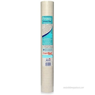 Con-Tact Brand Clear Cover Self-Adhesive Semi-Transparent Shelf Liner and Privacy Film 18 x 9' Frosted White Lace