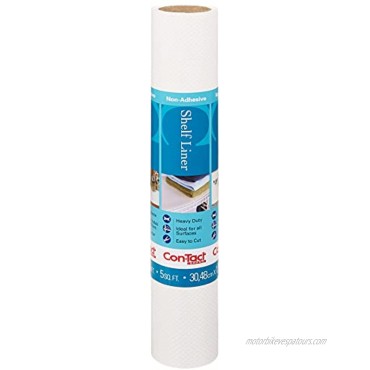 Con-Tact Brand Embossed Non-Adhesive Contact Shelf and Drawer Liner 12 x 5' White Diamonds 6 Rolls
