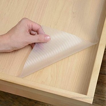 Con-Tact Brand Premium Non-Adhesive Shelf and Drawer Liner 20-Inches by 4-Feet Ribbed Clear 04F-C8P01-06AZ
