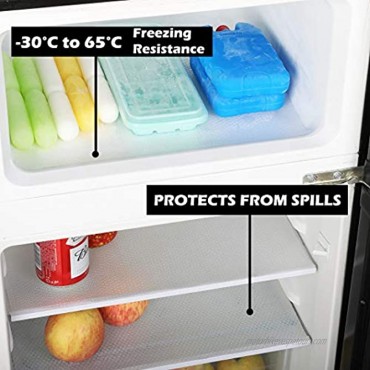 PABUSIOR Refrigerator Liners Mats Washable 8PCS EVA Transparent 11.8x17.7 Fridge Shelf Liner Reusable Kitchens Refrigerator Pads for Fruit Vegetable Drawers Raindrop Non-Slip Clear Placemats