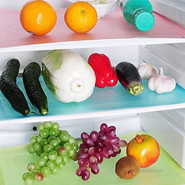 Refrigerator Mats Washable Fridge Mats 9 Pack Fridge Liners and Mats Can Be Cut Refrigerator Liners Drawer Table Placemats 3 Green 3 Pink 3 Blue