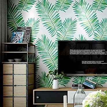 Self-Adhesive Decorative Green Tropical Palm Leaves Shelf Drawer Liner Contact Paper Wallpaper for Walls Cabinets Dresser Drawer Table Cupboard Furniture Backsplash Arts Crafts 17.7x117 Inches