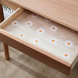 Shelf Liner Drawer Liner for Kitchen Non-Adhesive Waterproof Transparent EVA Refrigerator Cabinet Drawer Pantry Shelves Liner Non-Slip Can be Cut Placemats Daisy