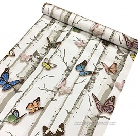 Yifely Colorful Butterfly Furniture Paper Decorative Vinyl Self Adhesive Shelf Drawer Liner 17x118 Inch