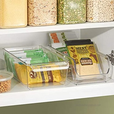 iDesign Linus Spice Packet Organizer Bin for Kitchen Pantry Cabinet Countertops Clear