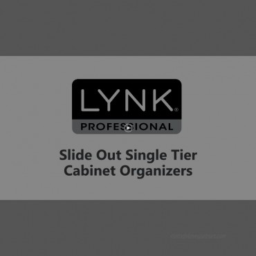 Lynk Professional Organizer Pull Out Under Cabinet Sliding Shelf 14 W x 21 D Chrome