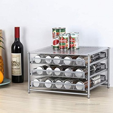 Spice Rack Organizer for Cabinet 3 Tier 30-Bottle Metal Tilt Down Spice Drawer Storage for Pantry Kitchen Cabinet Metal