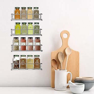 ZUKUBAMA Spice Seasoning Rack Organizer for Cabinet 2 pack Spice Shelf with Drilling-free Storage Racks for Spices Seasoning Bottle for Kitchen and Pantry Storing bedroom Bathroom and More