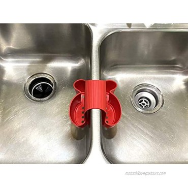 3pc Azi Excellent Quality Self Draining Saddle Style Sink Caddy Sink Sponge Holder Organizer – Red White & Blue