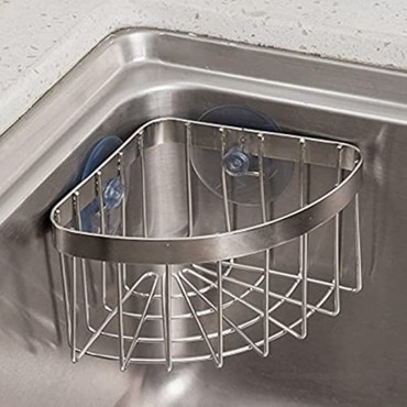 Dish Cloth Hanger+Sponge Holder +Corner Sink Caddy Save Space Triangle 2-in-1 Sink Caddy No Drilling with 2PCS Suckers