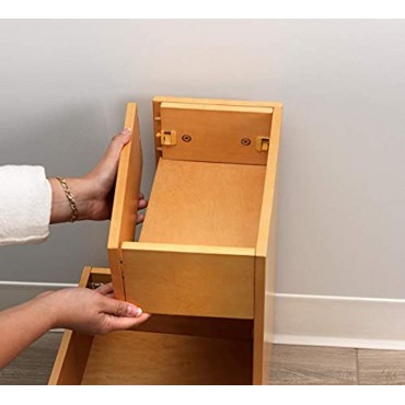 Homewerks Worldwide RIPVANSHELF2 Slide Out Storage Cabinet Under Sink Organizer 19 Inch 2 Tier Premium Wood Finish