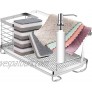 Tray For Kitchen Sink Rust Proof Stainless Steel Sink Caddy Organizer 304 Stainless Steel Kitchen Sink Organizer Dish Soap Holder With Removable Tray Kitchen Storage Accessories