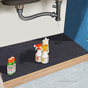 Under The Sink Mat,Cabinet Mat – Absorbent Waterproof – Protects Cabinets Premium Shelf Liner Contains Liquids,Washable 24×30