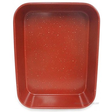 casaWare Ceramic Coated NonStick Lasagna Roaster Pan 13 x 10 x 3-Inch Red Granite