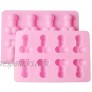 Cestony 2Pcs Funny Sexy Silicone Molds for DIY Cake Fondant Biscuit Cookies Soap Sugar Pudding Chocolate Hard Candies Dessert Candle Decor