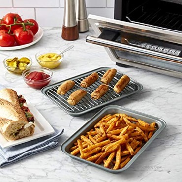 Chicago Metallic Nonstick Toaster Oven Bakeware Set 3-Piece Gray