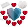 Diamond Heart Shape Silicone Cake Mold 2Pcs Romantic Diamond Love DIY Cake Mold Multi-Function 3D Mold Amazing Gift Filled with Love