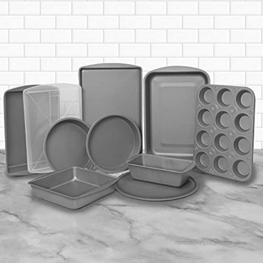 G & S Metal Products Company Bakereze Pc Silver 10 Piece Bakeware Set