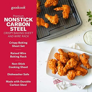 Good Cook Premium Nonstick crispy baking set 15x10.5 Dark gray