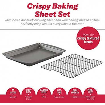 Good Cook Premium Nonstick crispy baking set 15x10.5 Dark gray