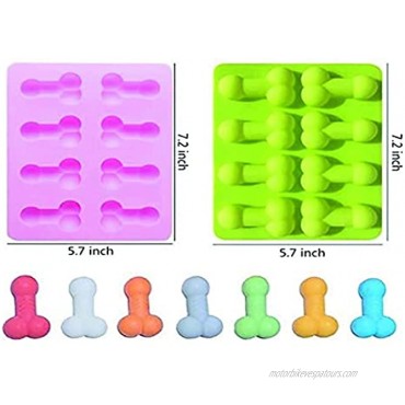 HYG 2Pcs Funny Shaped Silicone Mold ice Tray DIY Mousse Cake Chocolate Fondant Soap Cake Ice Cube Silicone Mold for Party Supply