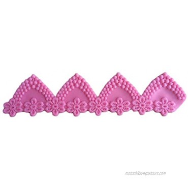 JALLRATO Cake Lace Fondant Molds Silicone Lace Molds for Cake Decorating,Pink