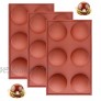 Large 6 Holes Semi Sphere Silicone Mold Baking Mold for Making Chocolate Cake Jelly Dome Mousse 3 PACKS