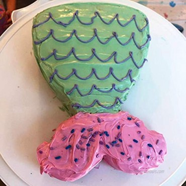 Mermaid Tail Silicone Cake Pan Mermaid Tail Mold Mermaid Bread Baking Tray Cheesecake Muffin Cake Mold for Baby Shower Birthdays Parties Random Color