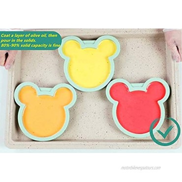 MICKEY Mouse Cake Pans Chocolate molds for kids 6 Inches Silicone Non-Stick Baking Tray for Cake Bread Pie Chocolate and Pudding ,Set of 2