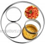 NewlineNY Stainless Steel 5 Pcs double rolled edges Circular Round Tart Rings Pastry Muffin Molding Plating Set of 5 : 1 x 28cm 11 + 4 x 10cm 4 x 2.2cm 0.85 H