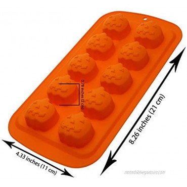 ONLYKXY 1 Piece Orange Pumpkin Silicone Molds Cake Ice Cream Chocolate Jello Soap Mold Baking Molds Silicone Shapes Halloween Molds