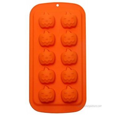 ONLYKXY 1 Piece Orange Pumpkin Silicone Molds Cake Ice Cream Chocolate Jello Soap Mold Baking Molds Silicone Shapes Halloween Molds