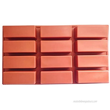 OPPIUPEE Silicone Muffin Pan Set 12 Cavity Narrow Rectangle Bars Silicone Baking Mold for Making Chocolate Cake Soap Mold Ice Tray BPA Free