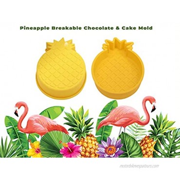 Pineapple Mold Silicone Hawaiian Chocolate Molds Summer Smash Cakes and Breakables Cake Pan for Baking Luau Tropical Hawaii Theme Decor and Birthdays- Large 3D Pineapple Mold 10x7 inches